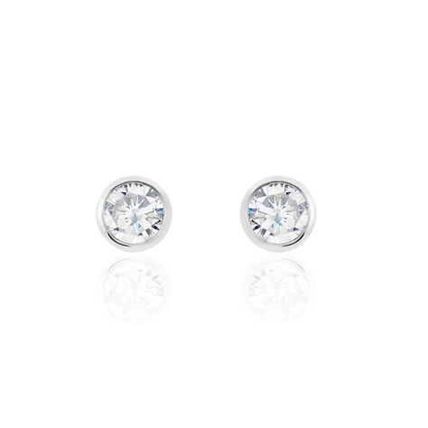 Ohrstecker Silber 925 Zirkonia 4mm - Ohrstecker Damen | OROVIVO
