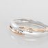 SACA Damen Ring Gold Bicolor Silber/Roségold 375 (9 Karat) Diamant Weiß 0,42 ct B 22 mm