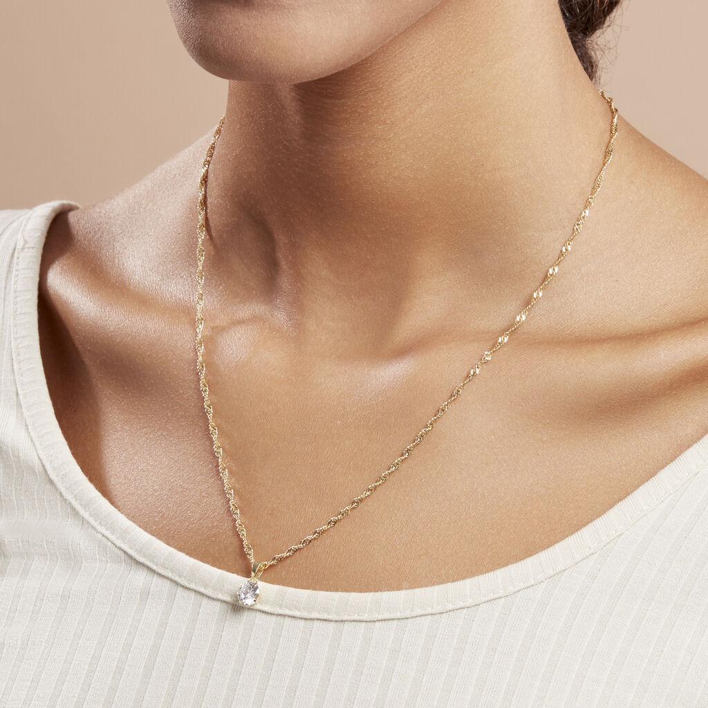 Anhänger Gold 333 Zirkonia Solitär - Schmuckanhänger Damen | OROVIVO