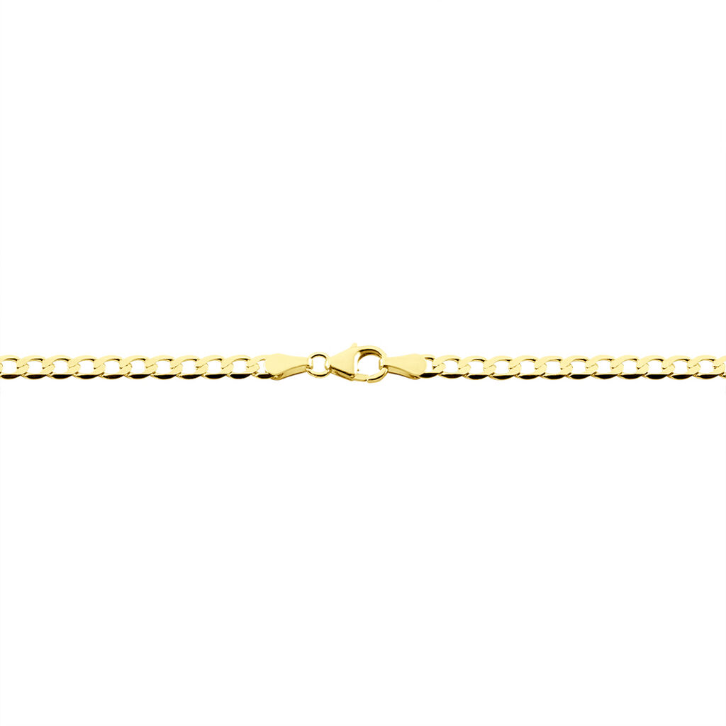 Unisex Panzerkette Facettiert Gold 375  - Halsketten Unisex | OROVIVO
