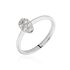 RINNA Damen Ring Weißgold 375 (9 Karat) Diamant Weiß 0,21 ct Oval