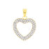 EUDOCIE HERZ 9 Damen Anhänger Gold 375 (9 Karat) Kristall Weiß Herz