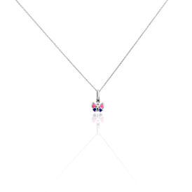 Kinder Halskette Silber 925 Schmetterling Lila - Ketten ohne Stein Kinder | OROVIVO