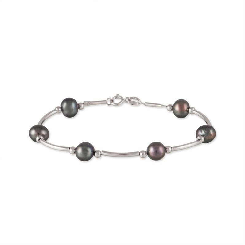 Bracelet Potatoes Argent Blanc Perle De Culture - Spannringe Damen | OROVIVO