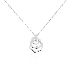 Damen Halskette Silber 925 Diamant 0,011ct - Ketten mit Anhänger Damen | OROVIVO