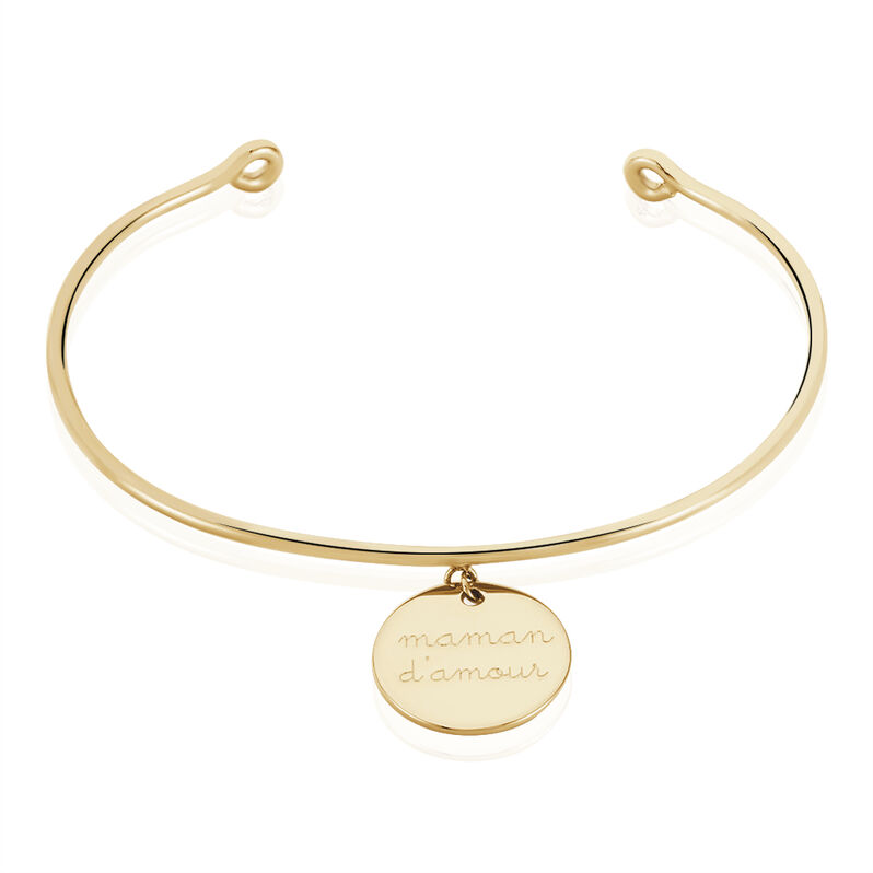 Jonc Plaque Or Abelinda Ouvert Pastille - Spannringe Damen | OROVIVO