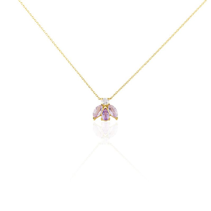 Collier Marna Or Jaune Améthyste Oxyde De Zirconium - Spannringe Damen | OROVIVO