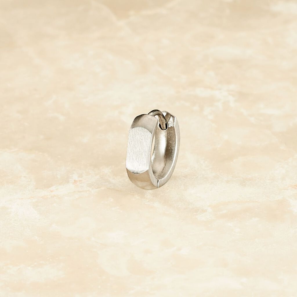 CORVIN Herren Creolen Edelstahl B 2 mm