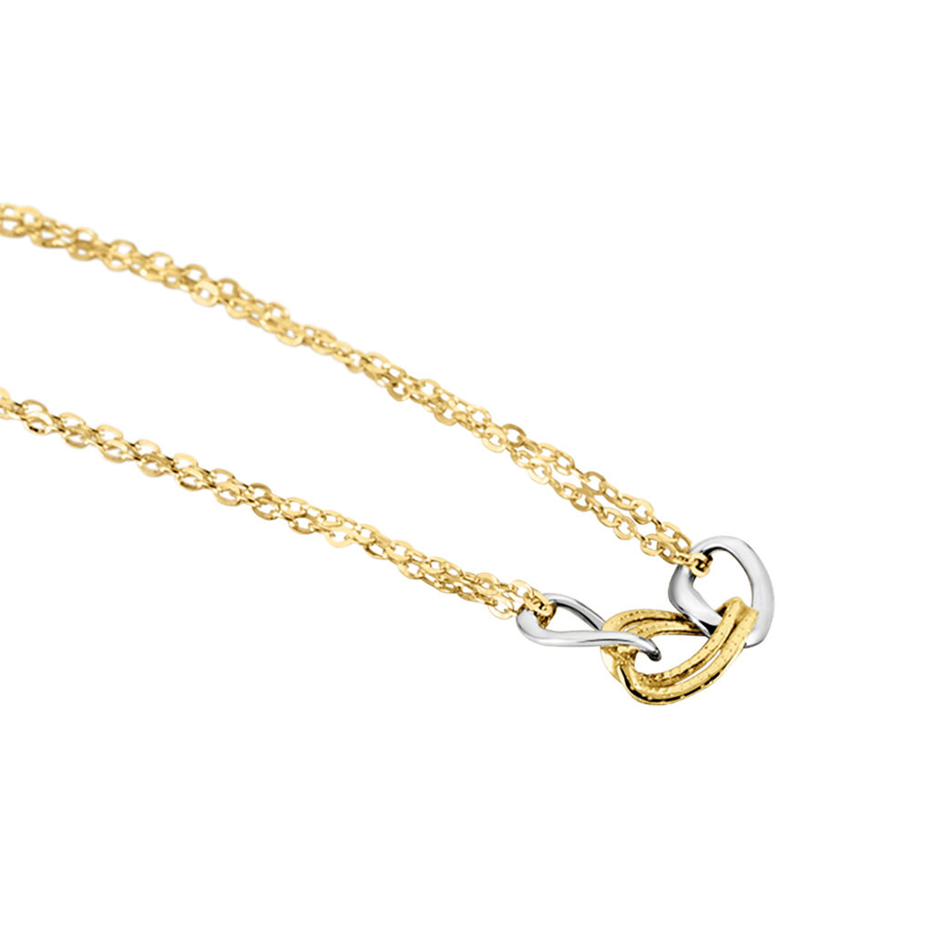 Damen Ankerkette Gold 375 Bicolor  - Halsketten Damen | OROVIVO
