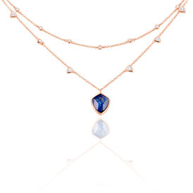 Damen Halskette Silber 925 Rosé Vergoldet - Ketten mit Stein Damen | OROVIVO