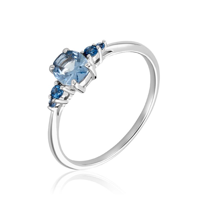 Bague Rainbow Argent Weiss Spinelle - Spannringe Damen | OROVIVO