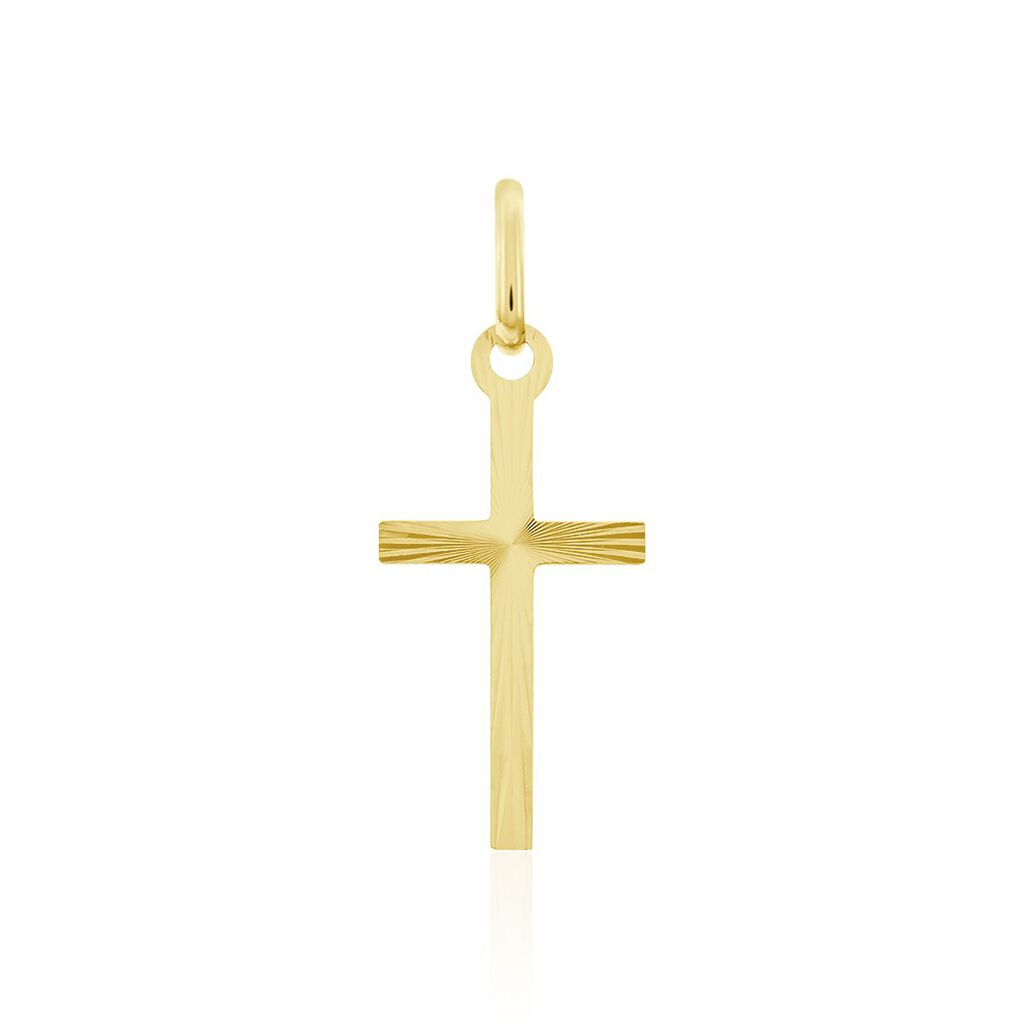 MADIS KREUZ 3 Unisex Anhänger Gold 375 (9 Karat) Religiöses Kreuz, Anhänger ohne Stein