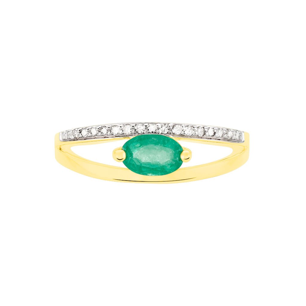 Damen Ring Gold 375 Smaragd 0,49ct Alexa  - Solitärringe Damen | OROVIVO