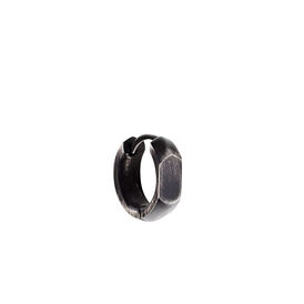 Herrencreole Edelstahl Schwarz 13,5mm - Creolen Herren | OROVIVO