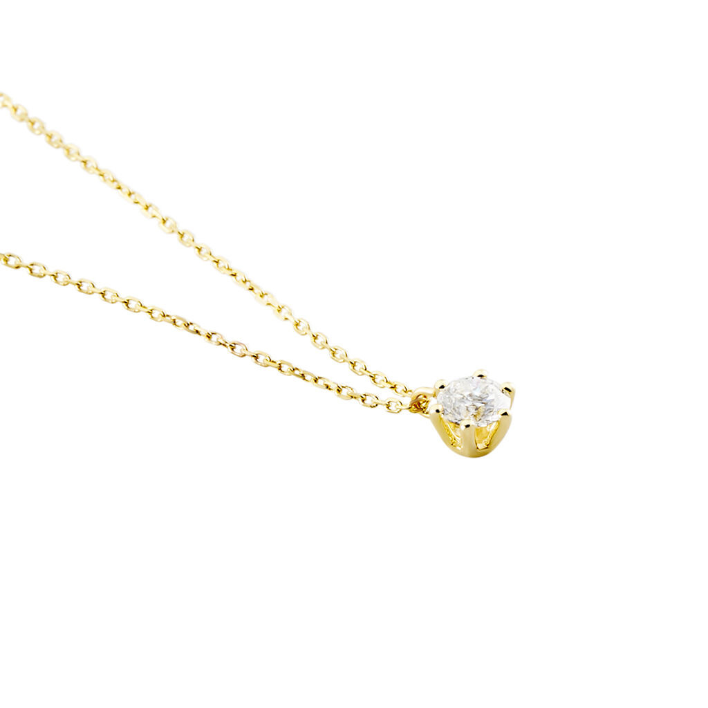 Damen Collier Gold 750 synthetischer Diamant 0,52ct Sonate - Halsketten Damen | OROVIVO