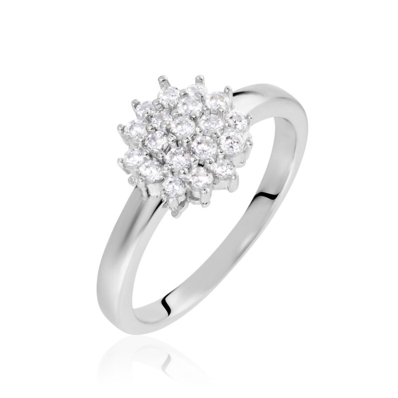 Bague Maximille Argent Blanc Oxyde De Zirconium - Spannringe Damen | OROVIVO