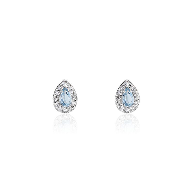 Boucles D'oreilles Puces Argent Rhodié Tania Oxydes De Zirconium - Spannringe Damen | OROVIVO
