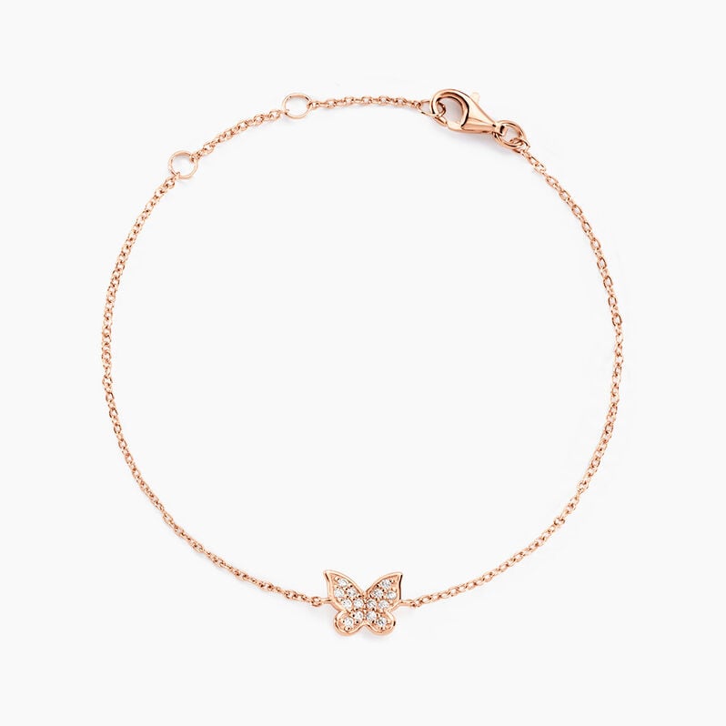Bracelet Argent Rose Anne-lise Oxyde De Zirconium - Spannringe Damen | OROVIVO