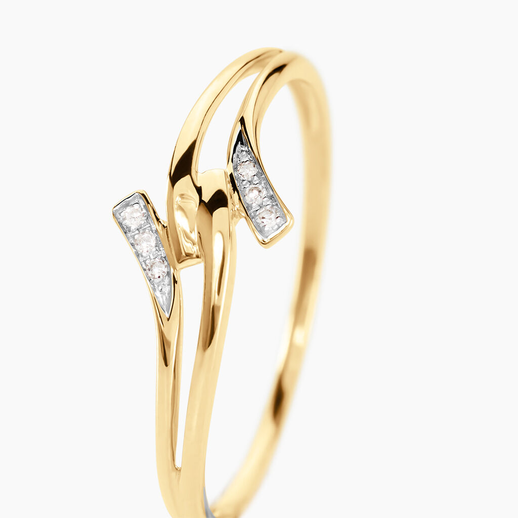 Bague Nelle Or Jaune Diamant - Spannringe Damen | OROVIVO