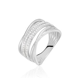 Damenring Weißgold 750 Diamanten 0,2ct - Ringe mit Edelsteinen Damen | OROVIVO