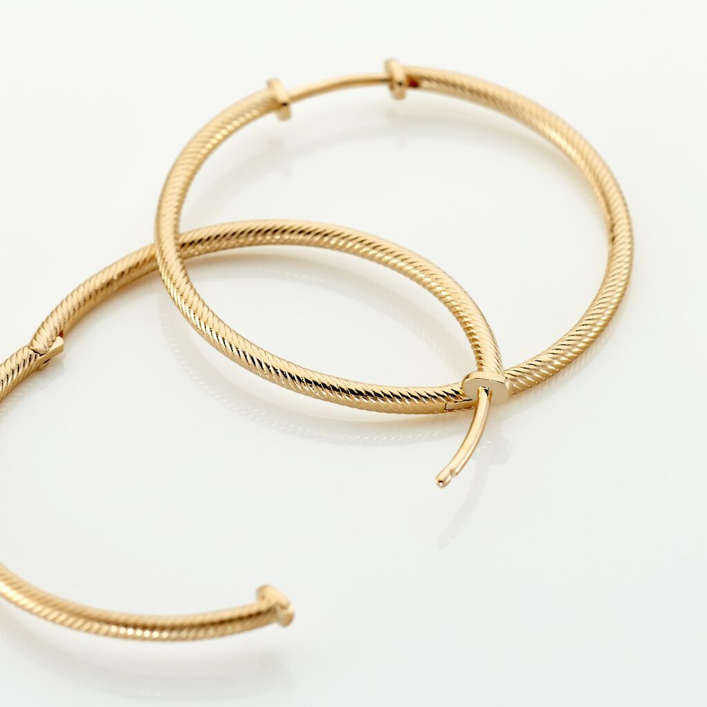 Damen Creolen Messing Gold plattiert - Creolen Damen | OROVIVO