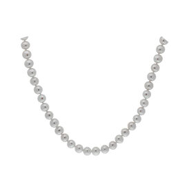 Damen Perlenkette Gold 585 Zuchtperlen 7-7,5mm Haga - Ketten mit Stein Damen | OROVIVO