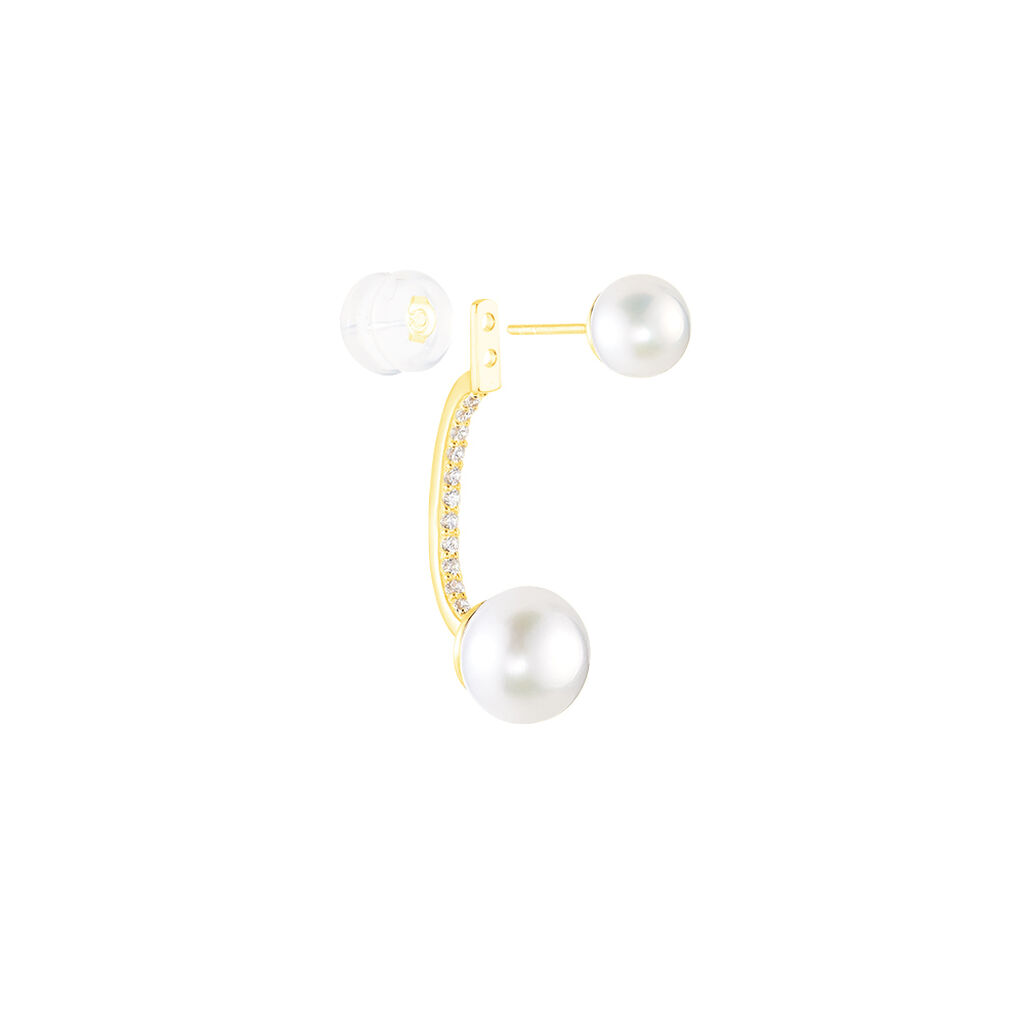 Damen Ohrschmuck Gold 375 Zuchtperle Perlmutt Sandia  - Ohrringe Damen | OROVIVO