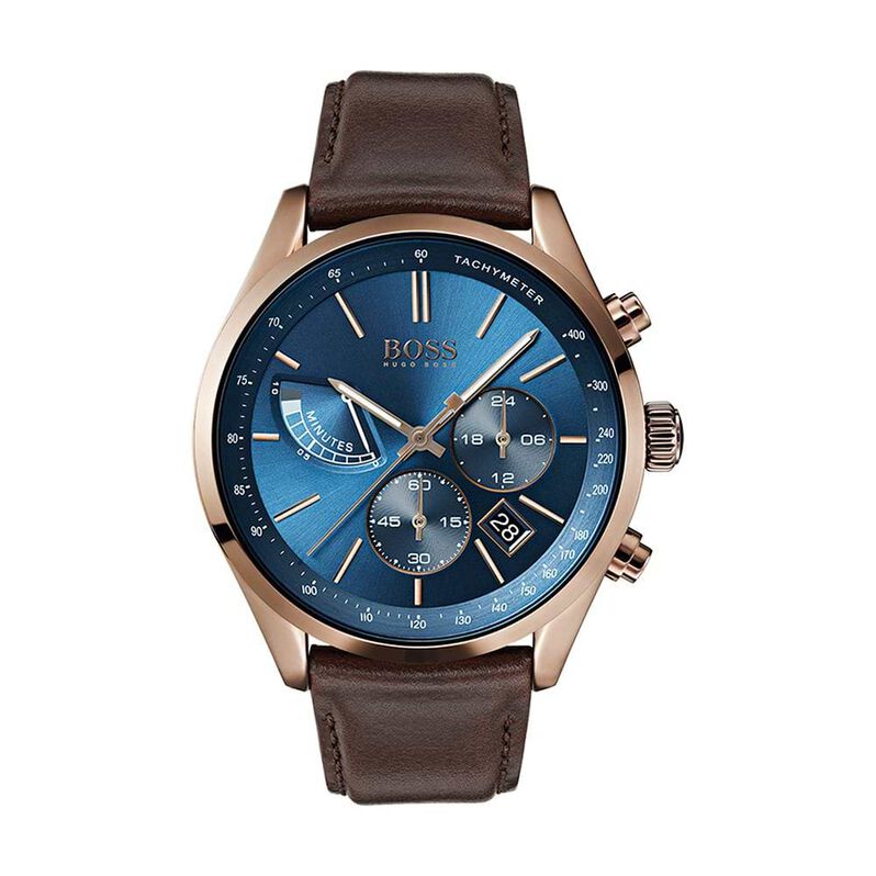 Orologio Cronografo Uomo Boss Grand Prix quadrante blu 1513604 - Spannringe Herren | OROVIVO