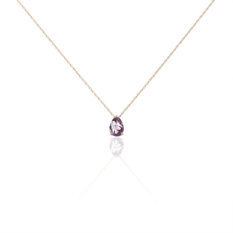 ROSWITA Damen Collier Silber rosevergoldet 925 Amethyst Violett 1,400 ct - Halsketten Damen | OROVIVO