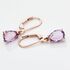 ROSWITA Damen Ohrringe Lang Silber rosevergoldet 925 Amethyst Violett 1,58 ct