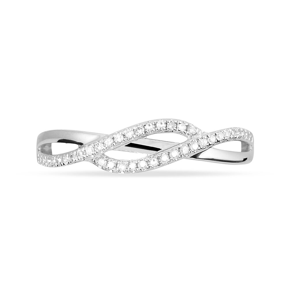 Bague Charlye Or Blanc Diamant - Spannringe Damen | OROVIVO