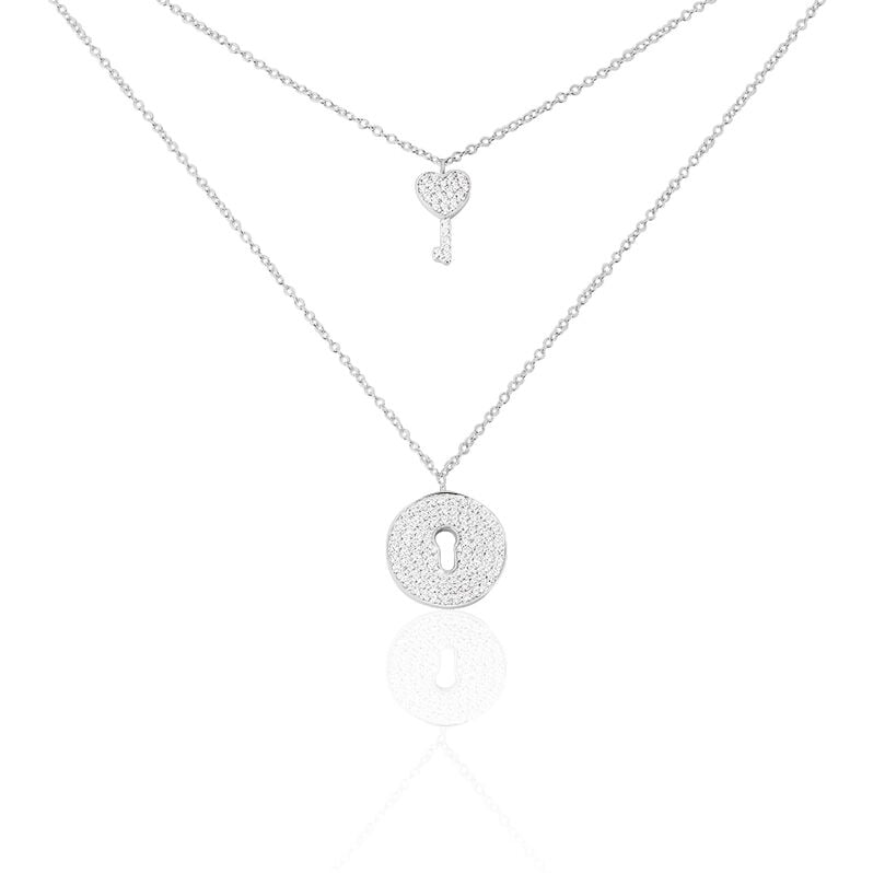 Kette Silber Rhodiniert Mystica - Spannringe Damen | OROVIVO