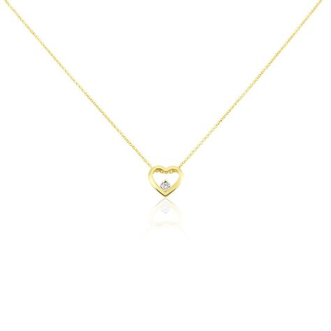 Damen Halskette Messing 18 Karat Vergoldet Zirkonia Herz - Halsketten Damen | OROVIVO