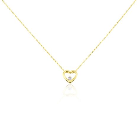 Damen Halskette Messing 18 Karat Vergoldet Zirkonia Herz - Halsketten Damen | OROVIVO