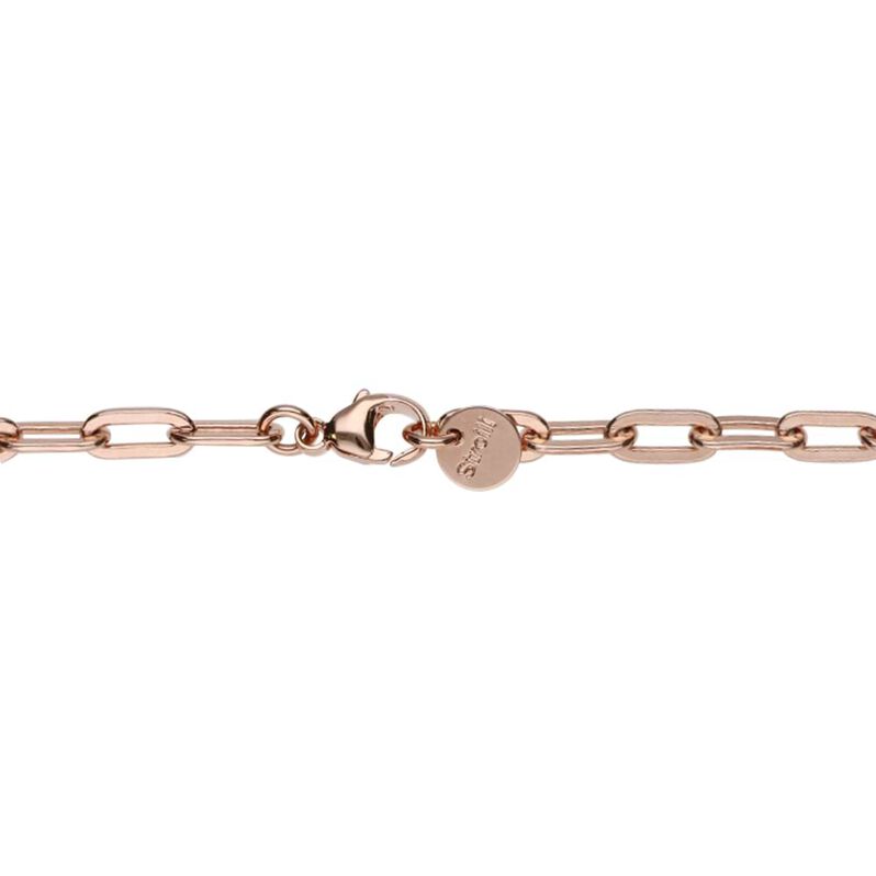 Bracciale con charm cuore in bronzo rosato - Spannringe Damen | OROVIVO