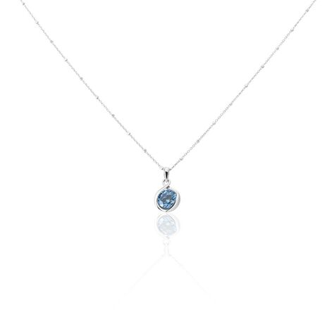 Damen Collier Silber Silber 925 Zirkonia Blau Spirale Sinewa - Halsketten Damen | OROVIVO