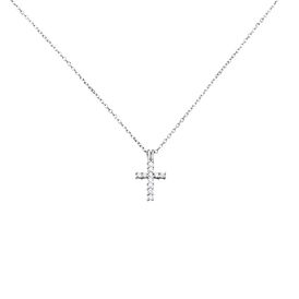 Damen Kette Silber 925 Kreuz - Ketten mit Stein  | OROVIVO