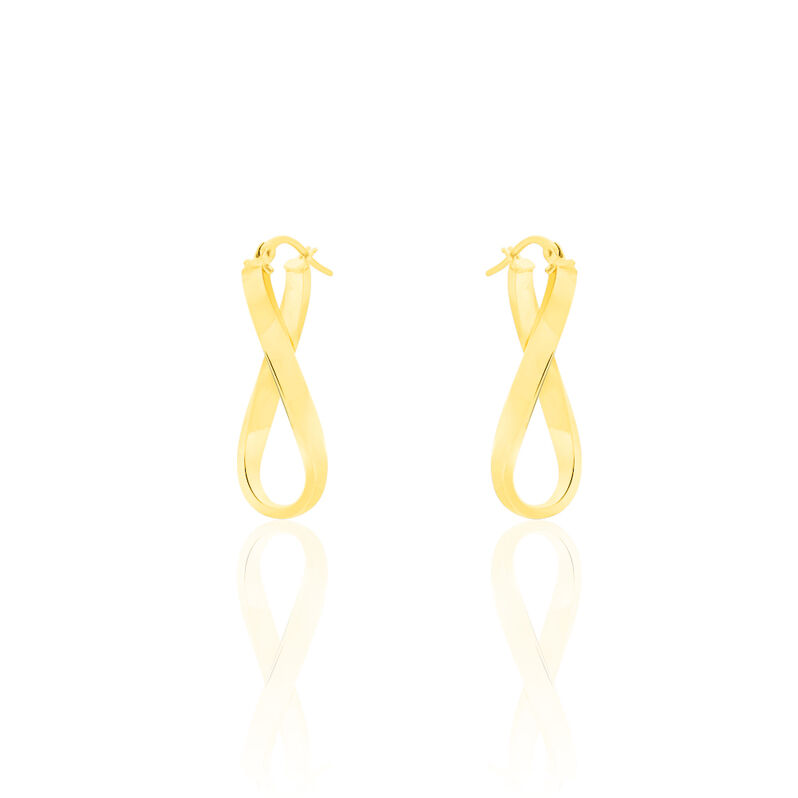 Damen Creolen Gold 375 (9 Karat) Welle B 1,3 mm - Creolen Damen | OROVIVO