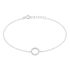 LILYANA Damen Armband Silber 925 Zirkonia Wei&szlig; 0,320 ct Kreis B 1,2 mm