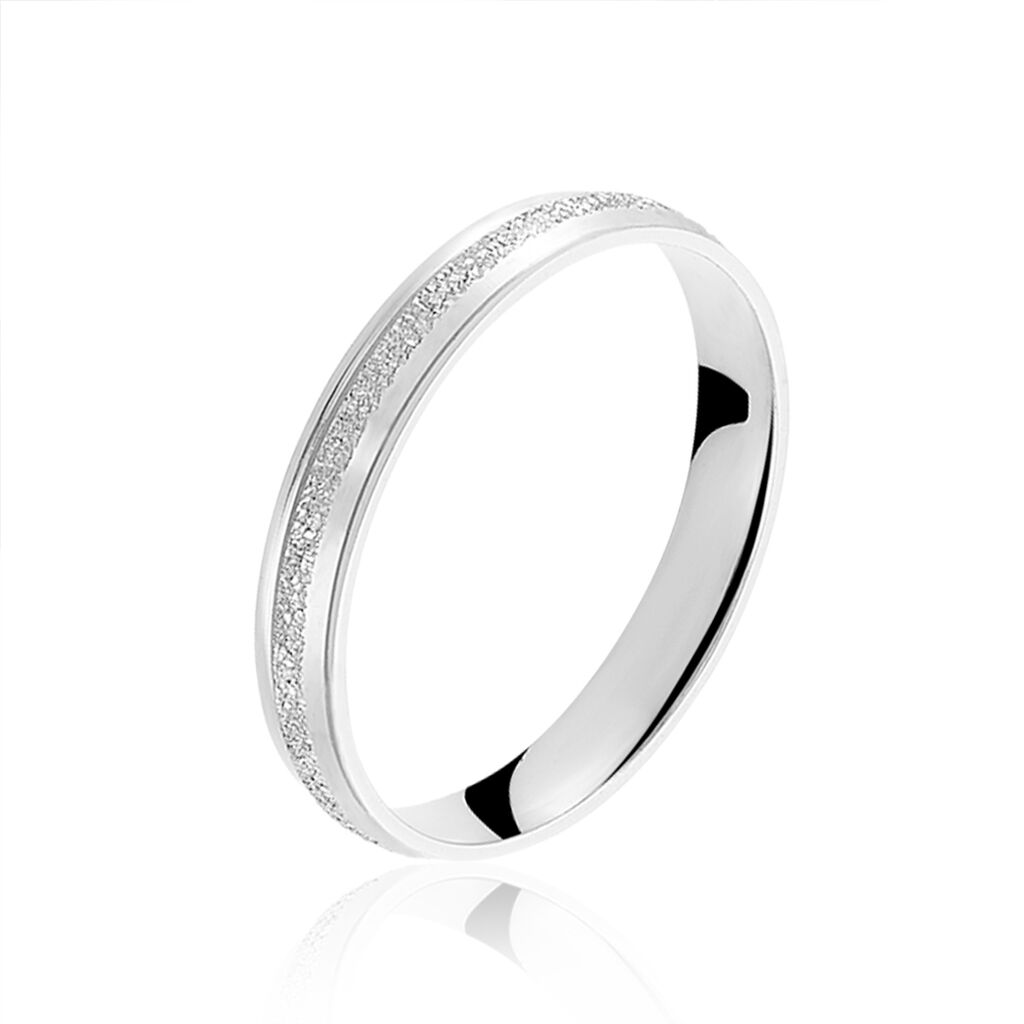 Alliance Caroline Sablee Demi Jonc Classique Or Blanc - Spannringe Unisex | OROVIVO