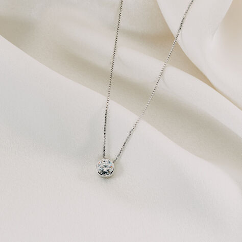 Damen Halskette Silber 925 Zirkonia Solitär Bamala - Halsketten Damen | OROVIVO