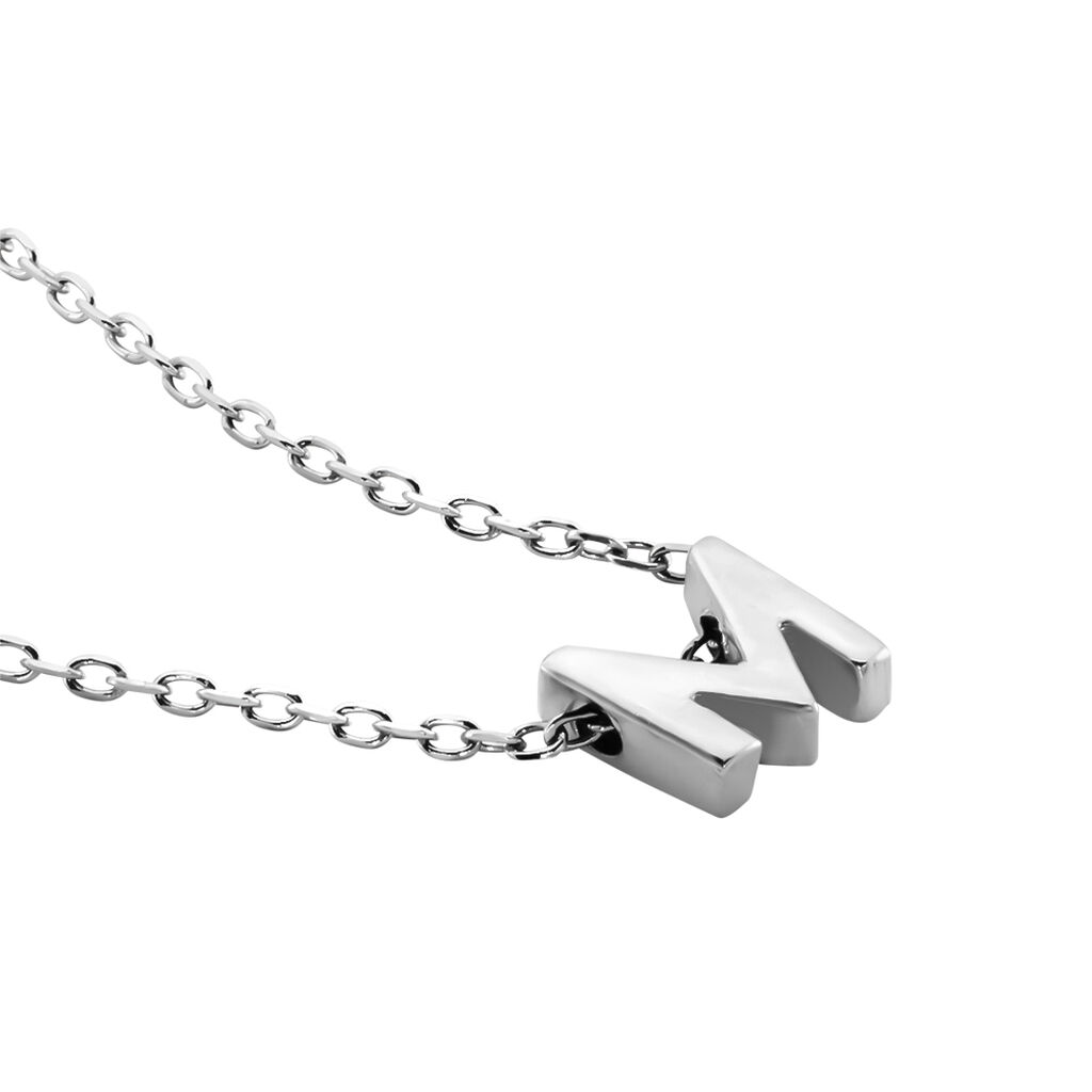 Damen Collier Silber Silber 925 Buchstabe M