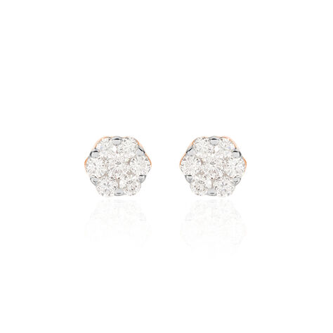 Damen Ohrstecker Roségold 375 Diamanten 0.26 ctMerula - Ohrstecker Damen | OROVIVO