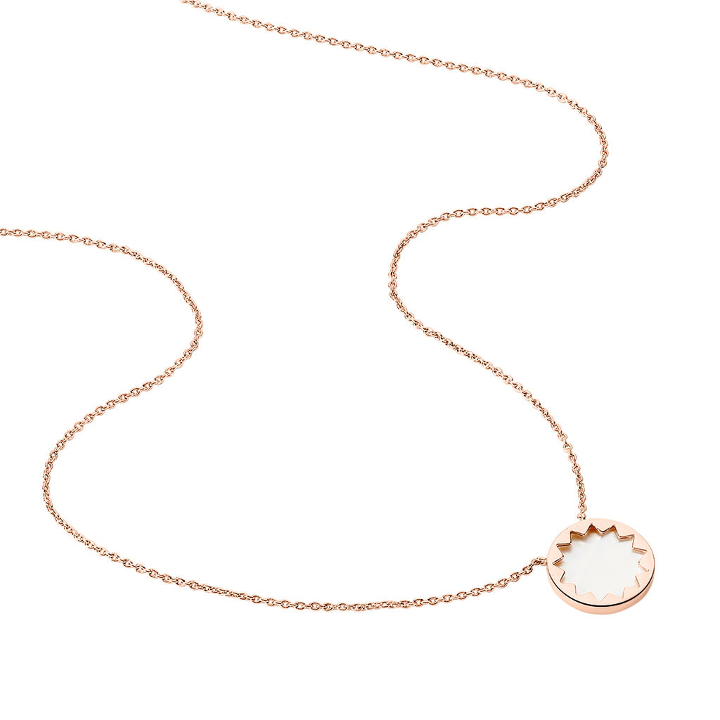 Damen Halskette Silber 925 Rosé Vergoldet Perlmutt - Halsketten Damen | OROVIVO