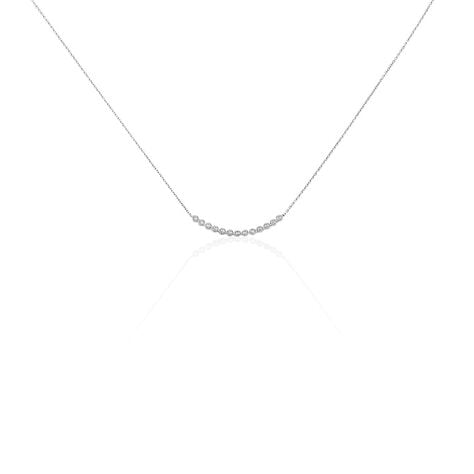 Damen Collier Weißgold 375 Zirkonia Kreis Aynsley - Halsketten Damen | OROVIVO