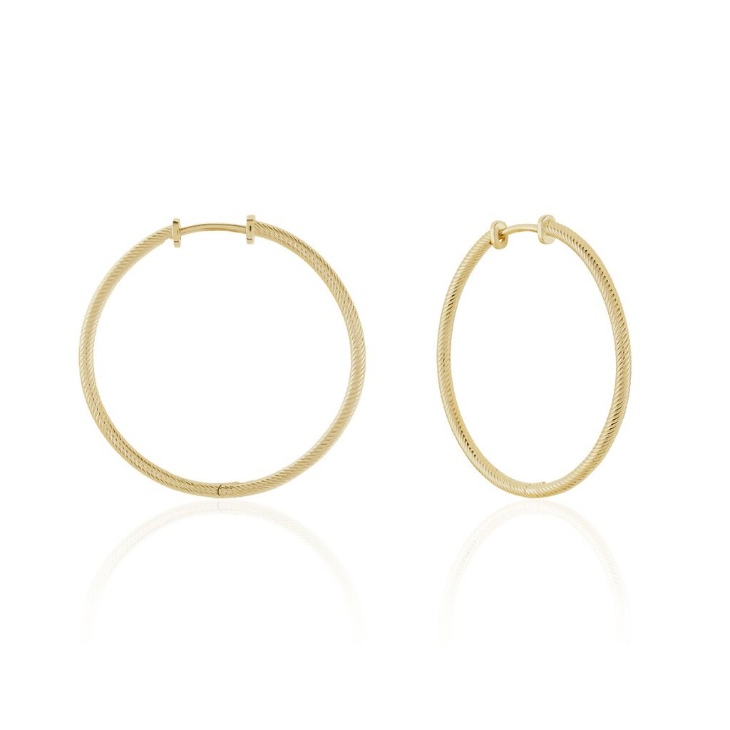 Damen Creolen Messing Gold plattiert - Creolen Damen | OROVIVO