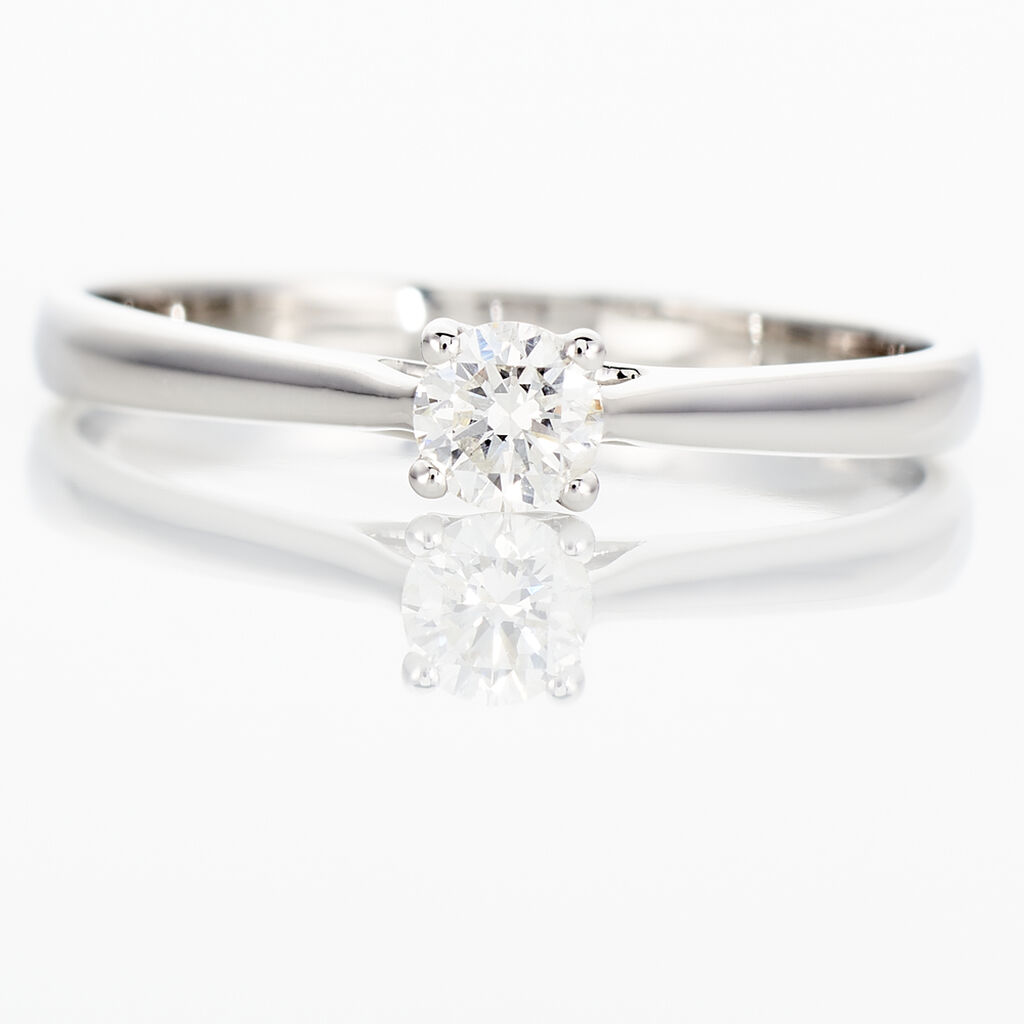 Damen Ring Weißgold 375 Diamant 0,16ct Victoria  - Verlobungsringe Damen | OROVIVO