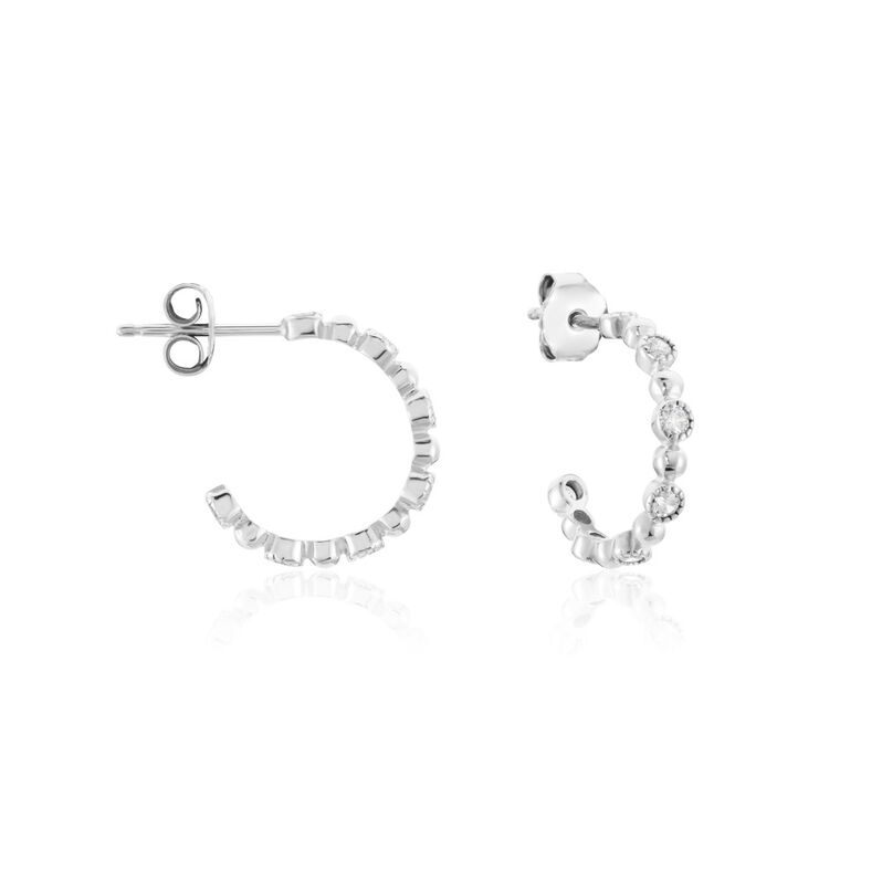 Créoles Argent Weiss Daren Oxydes De Zirconium - Spannringe Damen | OROVIVO