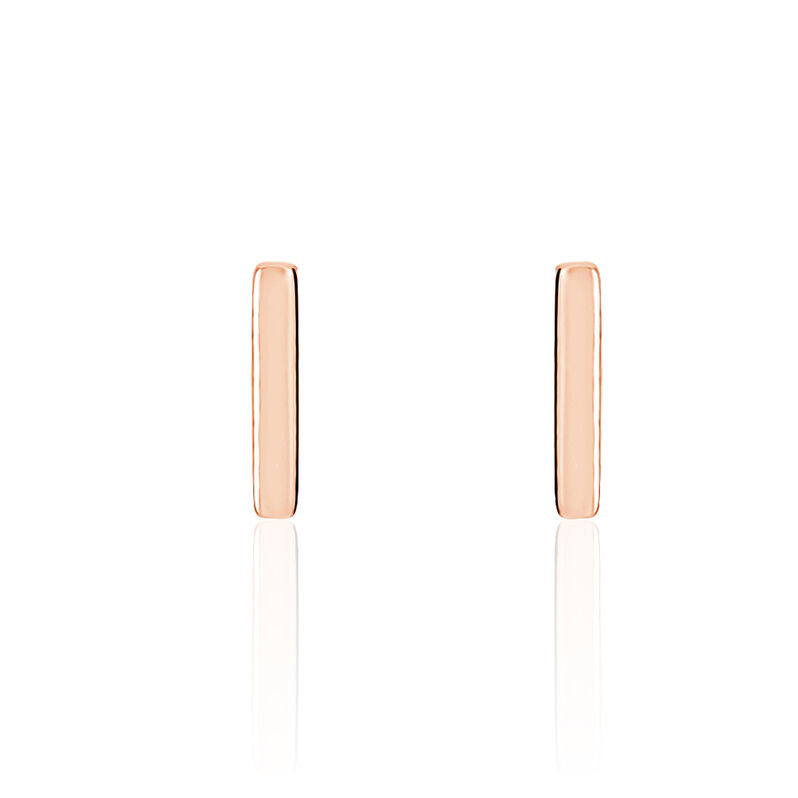 Damen Ohrstecker Silber 925 Rosé Vergoldet Strich - Ohrstecker Damen | OROVIVO