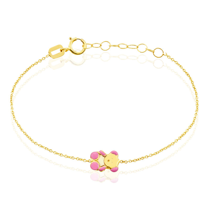 Bracelet Bobina Ourson Or Jaune - Spannringe Kinder | OROVIVO